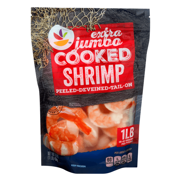 Stop & Shop Cooked Tail-On Peeled X-Jumbo Shrimp 16- Per