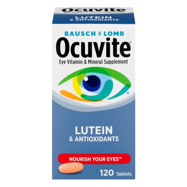 Bausch + Lomb Ocuvite Eye Vitamin & Mineral Supplement Tablets With Lutein
