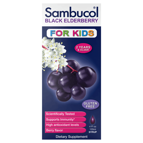 Sambucol Black Elderberry For Kids Berry Flavor Syrup 2+ Years