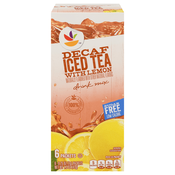 Stop & Shop Sugar Free Decaf Lemon Iced Tea Drink Mix