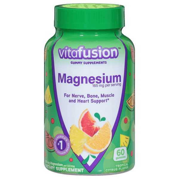 Vitafusion Magnesium Natural Tropical Citrus Flavor Adult Gummies