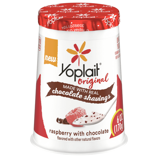 Yoplait Original Low Fat Raspberry With Chocolate Yogurt