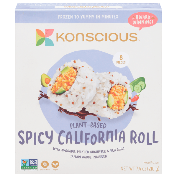 Konscious Plant-Based Spicy California Sushi Roll