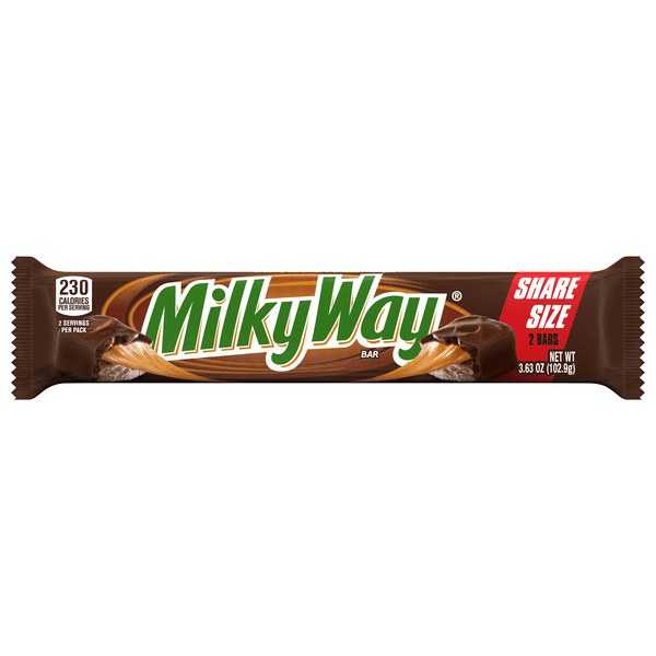 Milky Way Milk Chocolate 2-To-Go Candy Bar Sharing Size