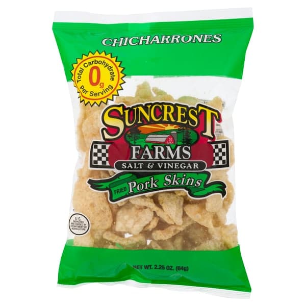 Suncrest Farms Fried Pork Skins Salt & Vinegar