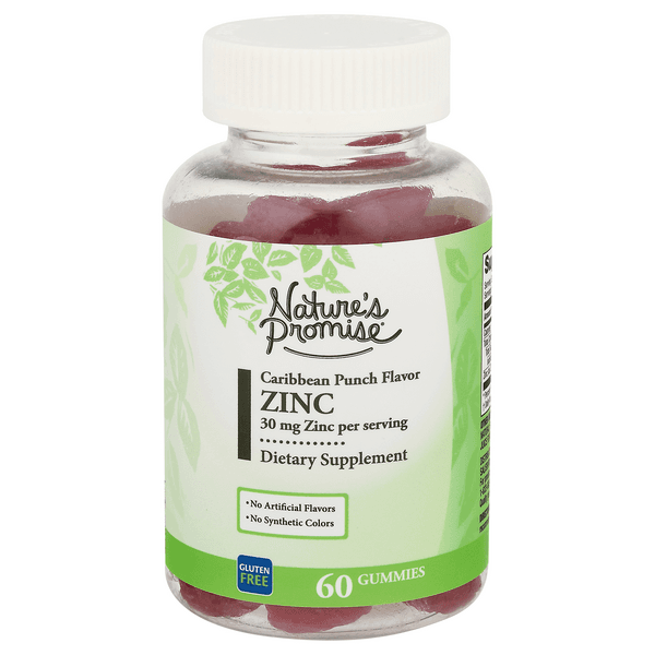 Nature'S Promise Zinc Gummies Carribbean Punch Gluten Free