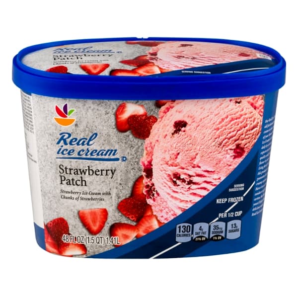 Our Brand Real Ice Cream Strawberry Patch