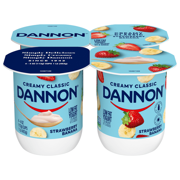 Dannon Creamy Classic Low Fat Strawberry Banana Yogurt