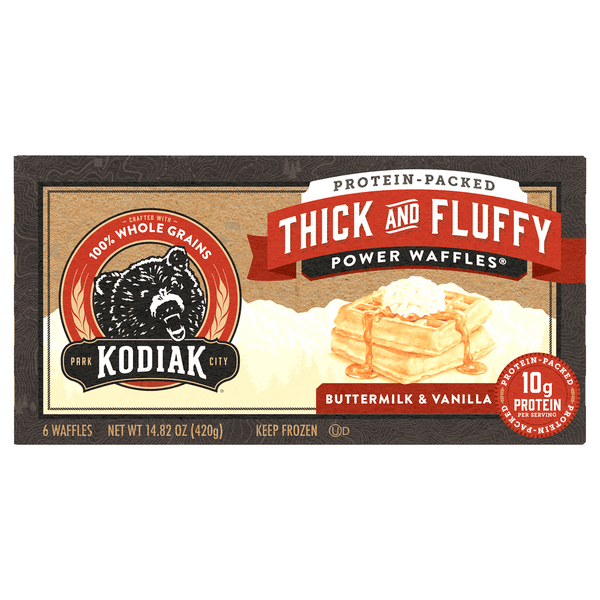 Kodiak Cakes Buttermilk & Vanilla Thick & Fluffy Waffles