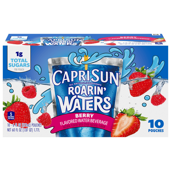 Capri Sun Roarin' Waters Berry Flavored Beverage Pouches