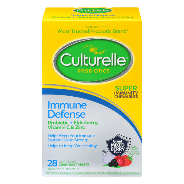 Culturelle Probiotics Immune Defense Super Chewables Mixed Berry