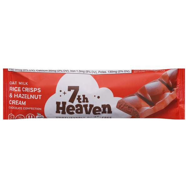 7Th Heaven Chocolate Confection Bar Oat Milk Rice Crisps & Hazelnut Cream
