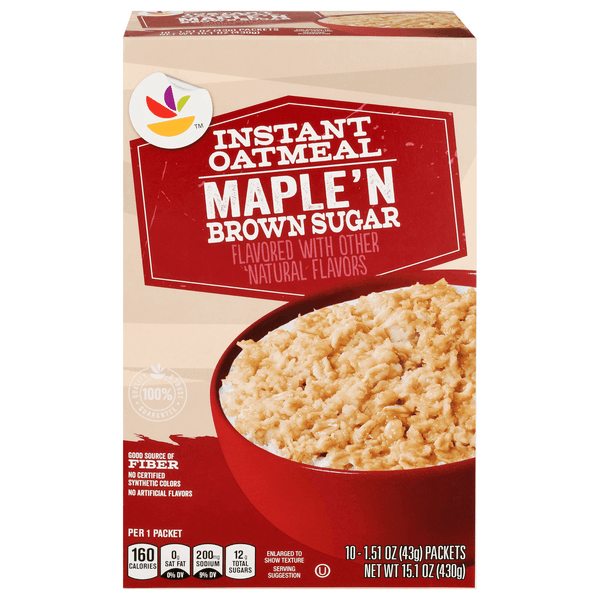 Stop & Shop Instant Oatmeal Maple 'N Brown Sugar