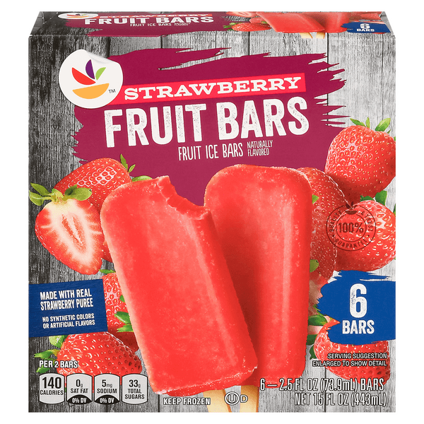 Stop & Shop Fruit Ice Bars Strawberry