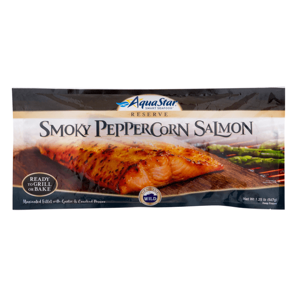 Aqua Star Wild Smoky Peppercorn Marinated Salmon Fillet