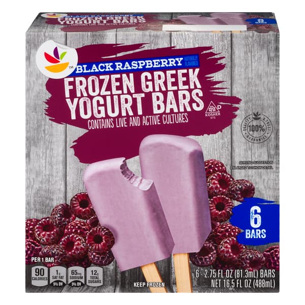 Stop & Shop  Greek Yogurt Bars Black Raspberry
