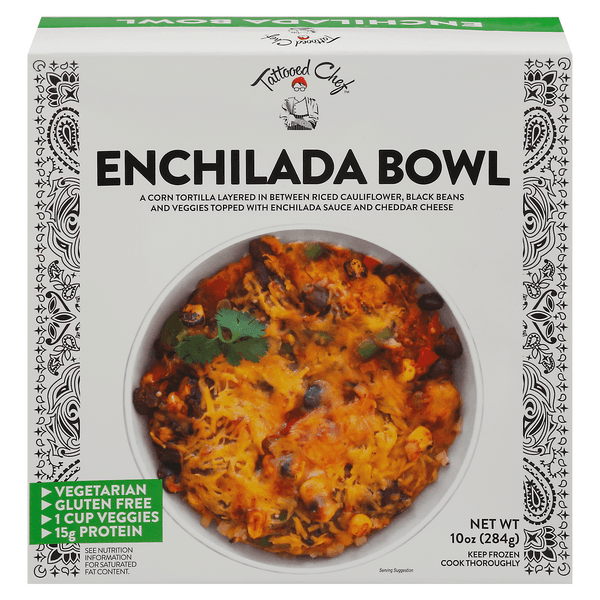 Tattooed Chef Riced Cauliflower Enchilada Bowl