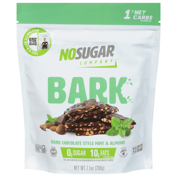 No Sugar Co. Bark Dark Chocolate Style Mint & Almond