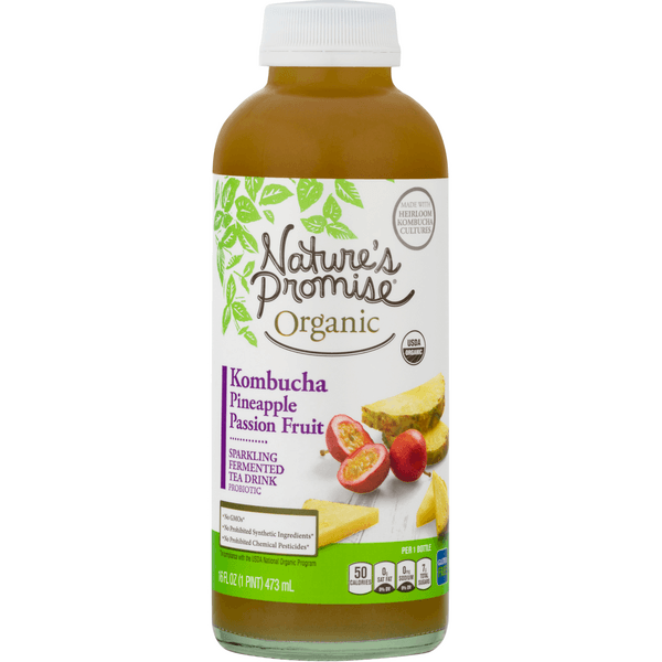 Nature'S Promise Organic Kombucha Pineapple Passion Fruit