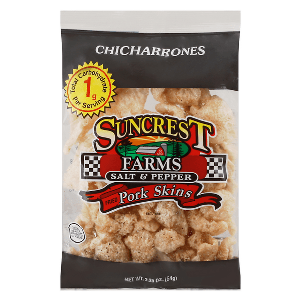 Suncrest Farms Fried Pork Skins Salt & Pepper