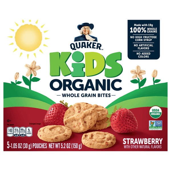 Quaker Kids Organic Whole Grain Bites Strawberry
