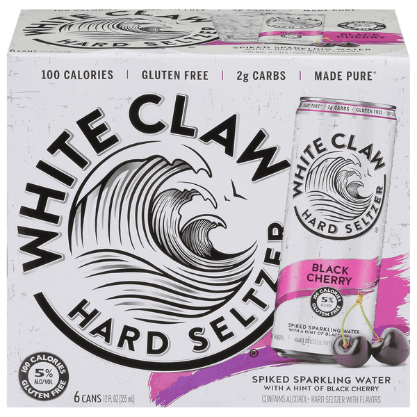 White Claw Hard Seltzer Black Cherry Gluten Free