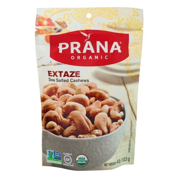 Prana Organic Extaze Sea Salted Cashews Gluten Free