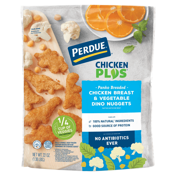 Perdue Chicken Plus Chicken Breast Vegetable Dino Nuggets