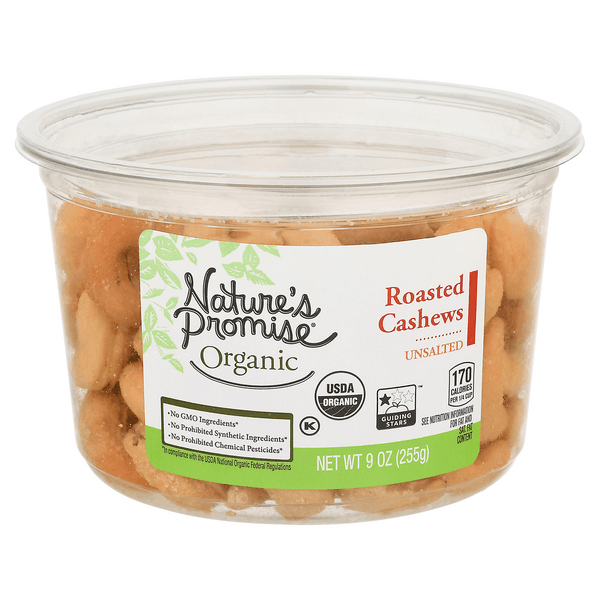 Nature'S Promise Organic Cashews Roasted Unsalted