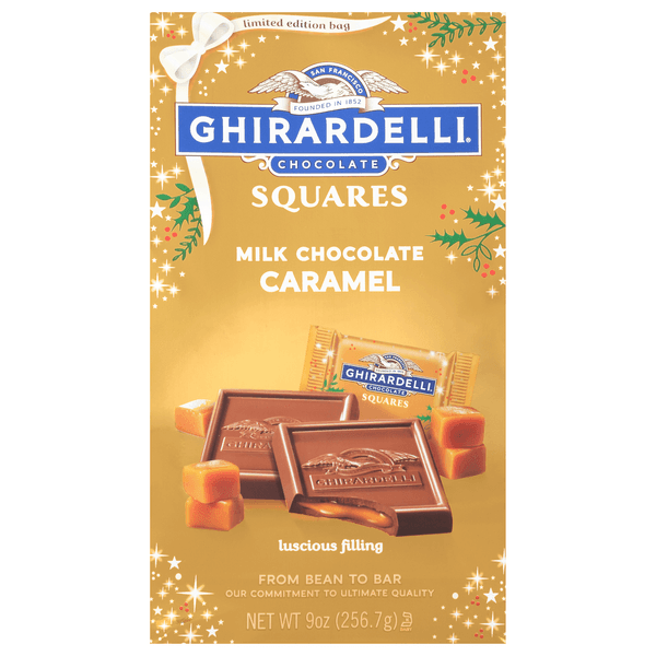Ghirardelli Christmas Milk Chocolate Caramel Squares Candy