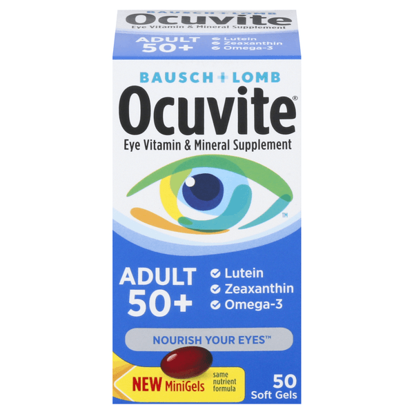 Bausch + Lomb Ocuvite Eye Vitamin & Mineral Supplement Softgels Adult 50+