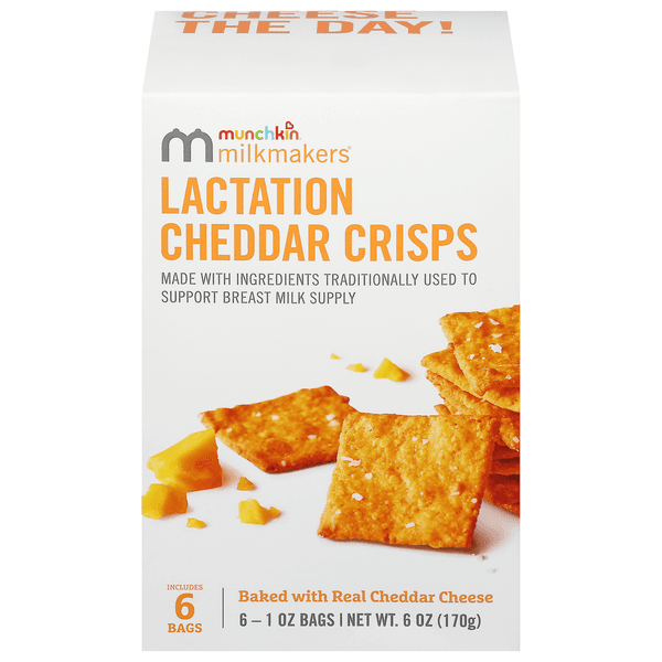 Munchkin Milkmakers Lactation Cheddar Crisps For Breastfeeding Moms
