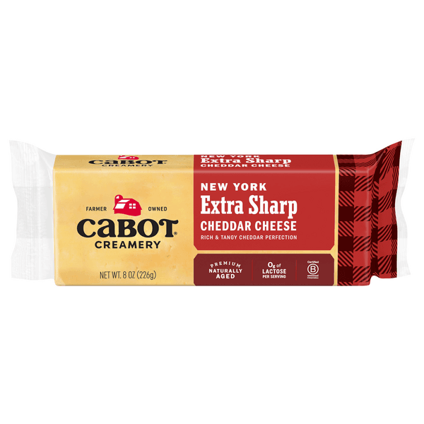 Cabot Aged New York Extra Sharp Yellow Cheddar Cheese Block