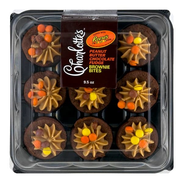 Charlotte'S Peanut Butter Chocolate Fudge Brownie Bites With Reese'S