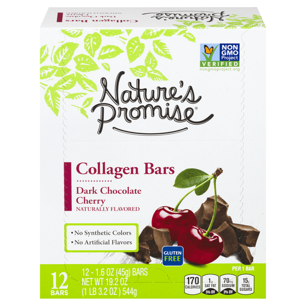 Nature'S Promise Collagen Bars Dark Chocolate Cherry