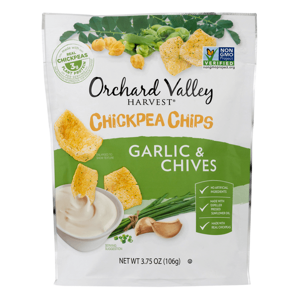Orchard Valley Harvest Chickpea Chips Garlic & Chives
