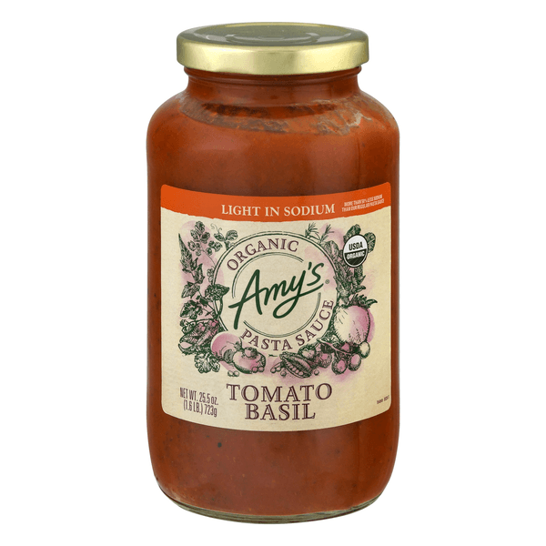 Amy'S Pasta Sauce Light In Sodium Tomato Basil Organic
