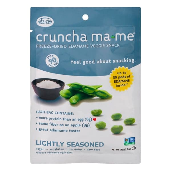 Eda'S Cruncha Ma-Me Freeze-Dried Edamame Veggie Snack Lightly Seasoned