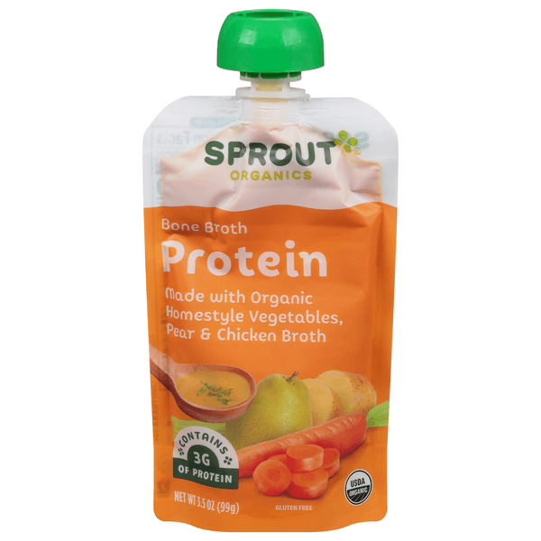 Sprout Stage 2 Baby Food Pouch Homestyle Veggies & Pear Organic