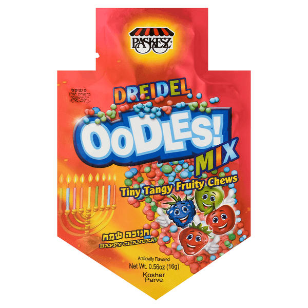 Paskesz Dreidel Oodles! Tiny Tangy Fruity Chews