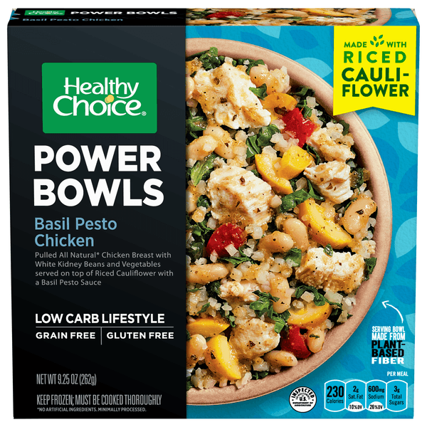 Healthy Choice Power Bowls Basil Pesto Chicken With Riced Cauliflower  Meal