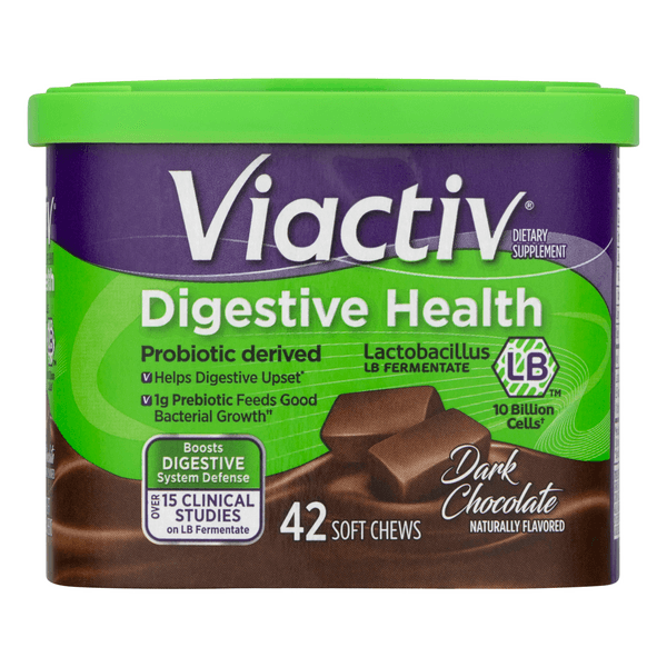 Viactiv Probiotic Digestive Health Soft Chews Dark Chocolate