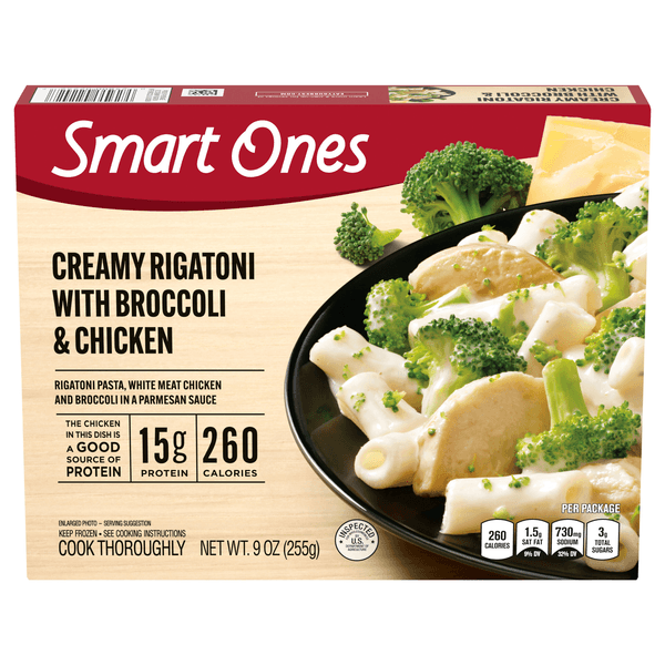 Smart Ones Creamy Rigatoni Pasta With Broccoli & Chicken  Meal