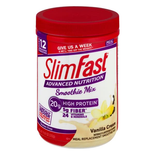 Slimfast Advanced Nutrition Smoothie Mix Vanilla Cream Gluten Free