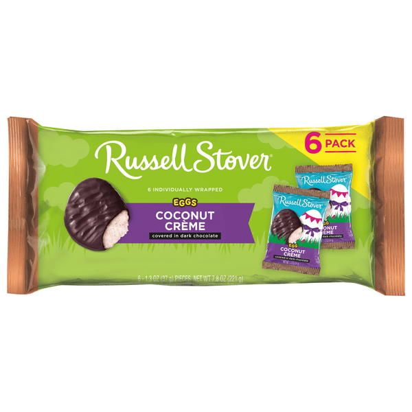 Russell Stover Eggs Coconut Creme In Dark Chocolate Easter Candy