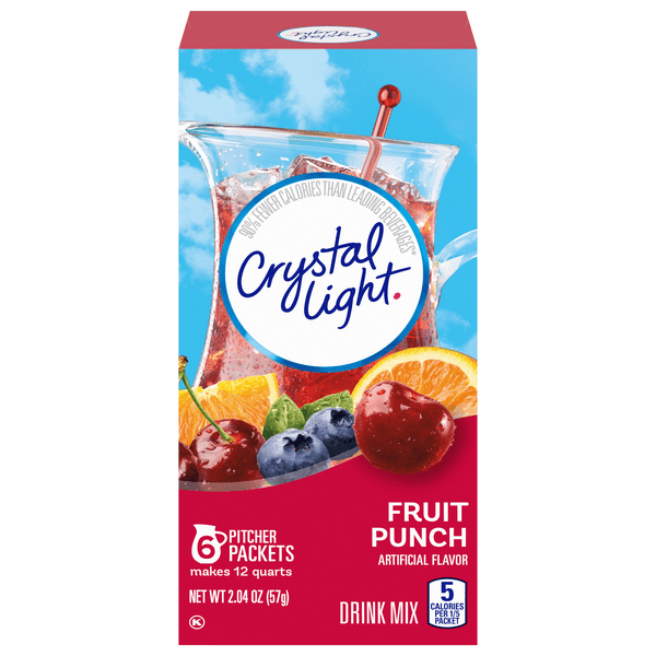 Crystal Light Fruit Punch Artificially Flavored Powdered Drink Mix Pitcher
