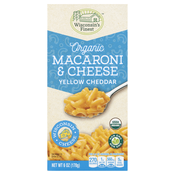 Wisconsin'S Finest Macaroni & Cheese Yellow Cheddar Organic
