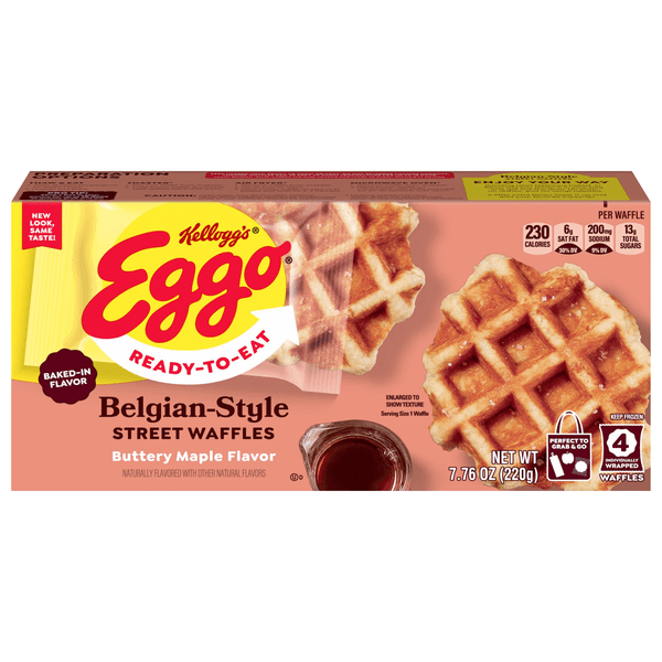 Kellogg's Eggo Grab & Go Liège-style Waffles Buttery Maple