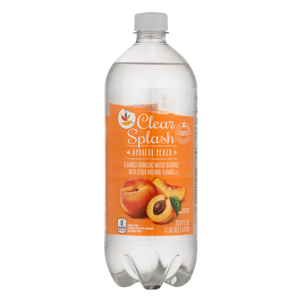 Clear Splash Sparkling Water Beverage Apricot Peach