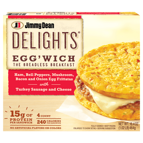 Is it Turmeric Free? Jimmy Dean Delights Egg'wich With Ham Bell Peppers Mushroom Bacon & Onion